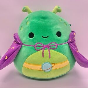 Squishmallows 8" Tortellini the Alien Halloween Squad Green Purple Cape